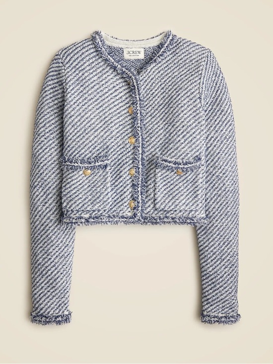 J. Crew Jackets & Blazers - J.Crew Collection Cropped Lady Jacket in Textured Cotton Sz Small